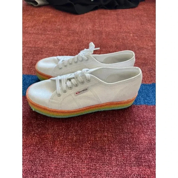 Superga Platform Rainbow Sneakers Unisex Men's 8 Women's‎ 9.5 - Picture 3 of 16